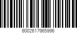 Código de barras (EAN, GTIN, SKU, ISBN): '8002617965996'