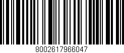 Código de barras (EAN, GTIN, SKU, ISBN): '8002617966047'