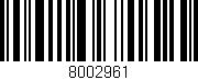 Código de barras (EAN, GTIN, SKU, ISBN): '8002961'