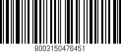 Código de barras (EAN, GTIN, SKU, ISBN): '8003150476451'