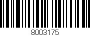 Código de barras (EAN, GTIN, SKU, ISBN): '8003175'