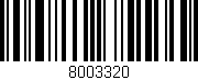 Código de barras (EAN, GTIN, SKU, ISBN): '8003320'