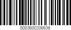 Código de barras (EAN, GTIN, SKU, ISBN): '8003600206638'
