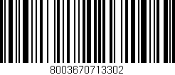 Código de barras (EAN, GTIN, SKU, ISBN): '8003670713302'