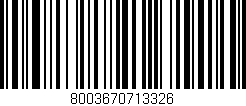 Código de barras (EAN, GTIN, SKU, ISBN): '8003670713326'
