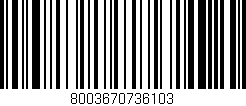 Código de barras (EAN, GTIN, SKU, ISBN): '8003670736103'