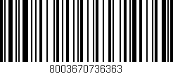 Código de barras (EAN, GTIN, SKU, ISBN): '8003670736363'