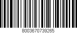 Código de barras (EAN, GTIN, SKU, ISBN): '8003670739265'