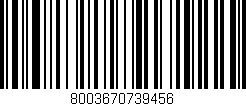 Código de barras (EAN, GTIN, SKU, ISBN): '8003670739456'