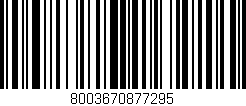 Código de barras (EAN, GTIN, SKU, ISBN): '8003670877295'