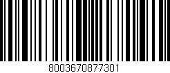 Código de barras (EAN, GTIN, SKU, ISBN): '8003670877301'