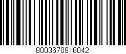 Código de barras (EAN, GTIN, SKU, ISBN): '8003670918042'