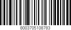 Código de barras (EAN, GTIN, SKU, ISBN): '8003705108783'