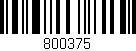 Código de barras (EAN, GTIN, SKU, ISBN): '800375'