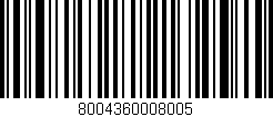 Código de barras (EAN, GTIN, SKU, ISBN): '8004360008005'
