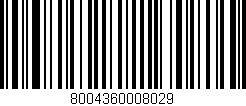 Código de barras (EAN, GTIN, SKU, ISBN): '8004360008029'