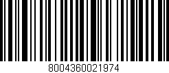 Código de barras (EAN, GTIN, SKU, ISBN): '8004360021974'