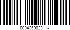 Código de barras (EAN, GTIN, SKU, ISBN): '8004360023114'