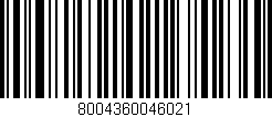 Código de barras (EAN, GTIN, SKU, ISBN): '8004360046021'