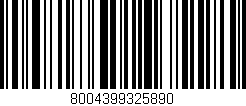Código de barras (EAN, GTIN, SKU, ISBN): '8004399325890'