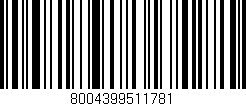 Código de barras (EAN, GTIN, SKU, ISBN): '8004399511781'