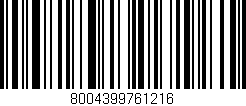 Código de barras (EAN, GTIN, SKU, ISBN): '8004399761216'