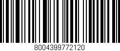 Código de barras (EAN, GTIN, SKU, ISBN): '8004399772120'