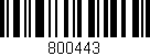 Código de barras (EAN, GTIN, SKU, ISBN): '800443'