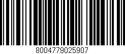 Código de barras (EAN, GTIN, SKU, ISBN): '8004779025907'