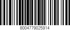 Código de barras (EAN, GTIN, SKU, ISBN): '8004779025914'