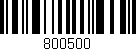 Código de barras (EAN, GTIN, SKU, ISBN): '800500'