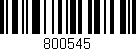 Código de barras (EAN, GTIN, SKU, ISBN): '800545'