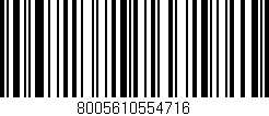 Código de barras (EAN, GTIN, SKU, ISBN): '8005610554716'
