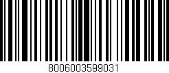 Código de barras (EAN, GTIN, SKU, ISBN): '8006003599031'