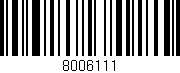 Código de barras (EAN, GTIN, SKU, ISBN): '8006111'