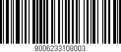 Código de barras (EAN, GTIN, SKU, ISBN): '8006233108003'