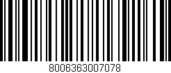 Código de barras (EAN, GTIN, SKU, ISBN): '8006363007078'