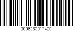 Código de barras (EAN, GTIN, SKU, ISBN): '8006363017428'