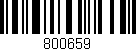 Código de barras (EAN, GTIN, SKU, ISBN): '800659'