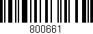 Código de barras (EAN, GTIN, SKU, ISBN): '800661'