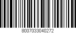 Código de barras (EAN, GTIN, SKU, ISBN): '8007033040272'