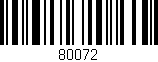 Código de barras (EAN, GTIN, SKU, ISBN): '80072'