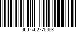 Código de barras (EAN, GTIN, SKU, ISBN): '8007402778386'