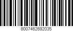 Código de barras (EAN, GTIN, SKU, ISBN): '8007462692035'