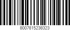 Código de barras (EAN, GTIN, SKU, ISBN): '8007815238323'