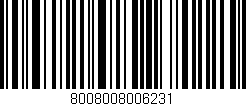 Código de barras (EAN, GTIN, SKU, ISBN): '8008008006231'