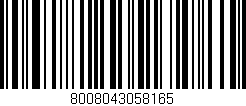 Código de barras (EAN, GTIN, SKU, ISBN): '8008043058165'