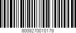 Código de barras (EAN, GTIN, SKU, ISBN): '8009270010179'