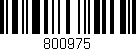Código de barras (EAN, GTIN, SKU, ISBN): '800975'