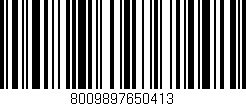 Código de barras (EAN, GTIN, SKU, ISBN): '8009897650413'